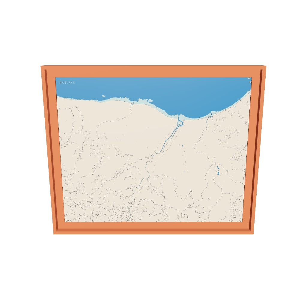 Modèle 3D de la carte de Caen