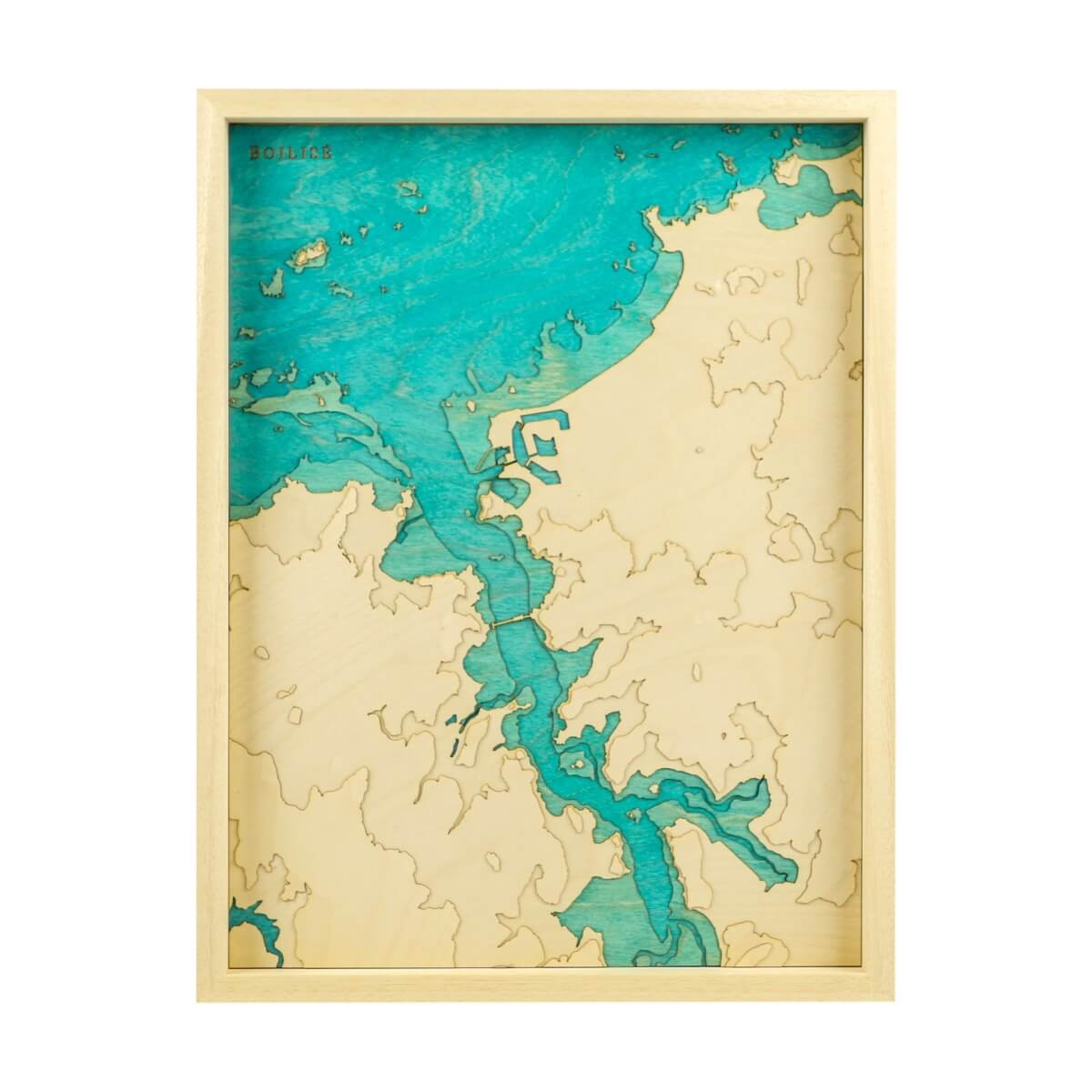 Carte de Saint-Malo en bois