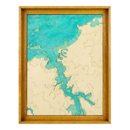 La carte de Saint-Malo et de l'estuaire de la Rance