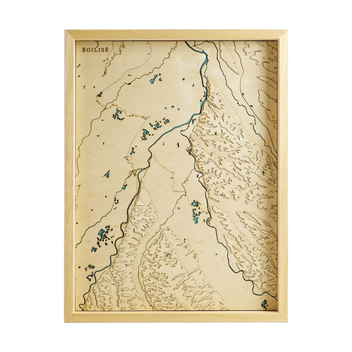 Les méandres de la Garonne et l'Ariège en bois et en relief