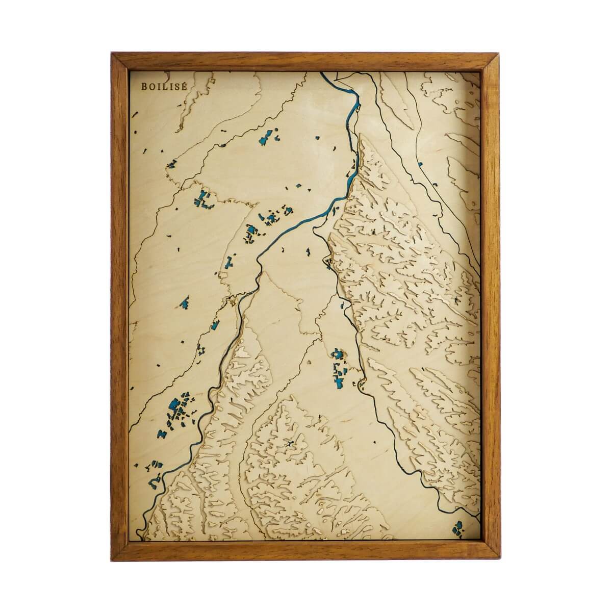 Vallées de la Garonne et l'Ariège dans un tableau de bois