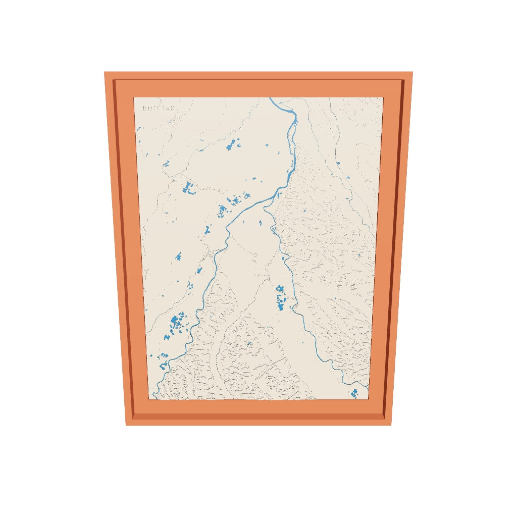 Modèle 3D intéractif de la carte de la confluence Garonne Ariège
