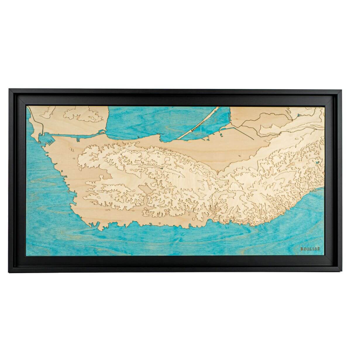 Carte topographique de la côte bleue pour déco d'intérieur