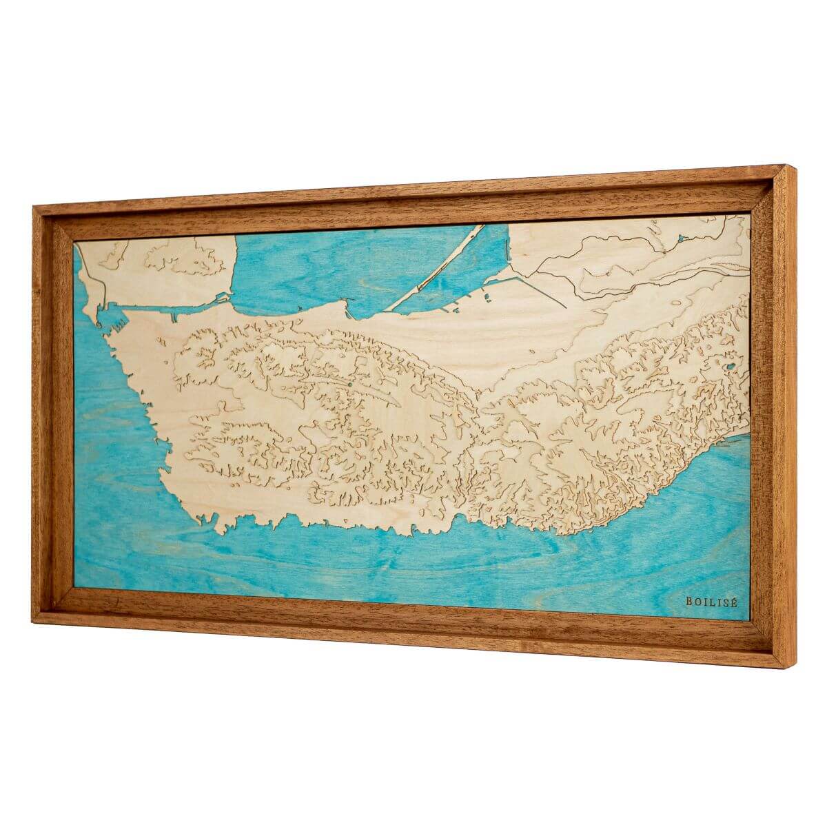 La côte bleue en relief et en bois dans un tableau unique