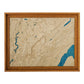 Carte topographique en bois du Jura