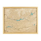 Carte du plateau des lacs du Haut-Languedoc en bois