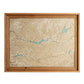Carte du plateau des lacs du Haut-Languedoc en relief et en bois