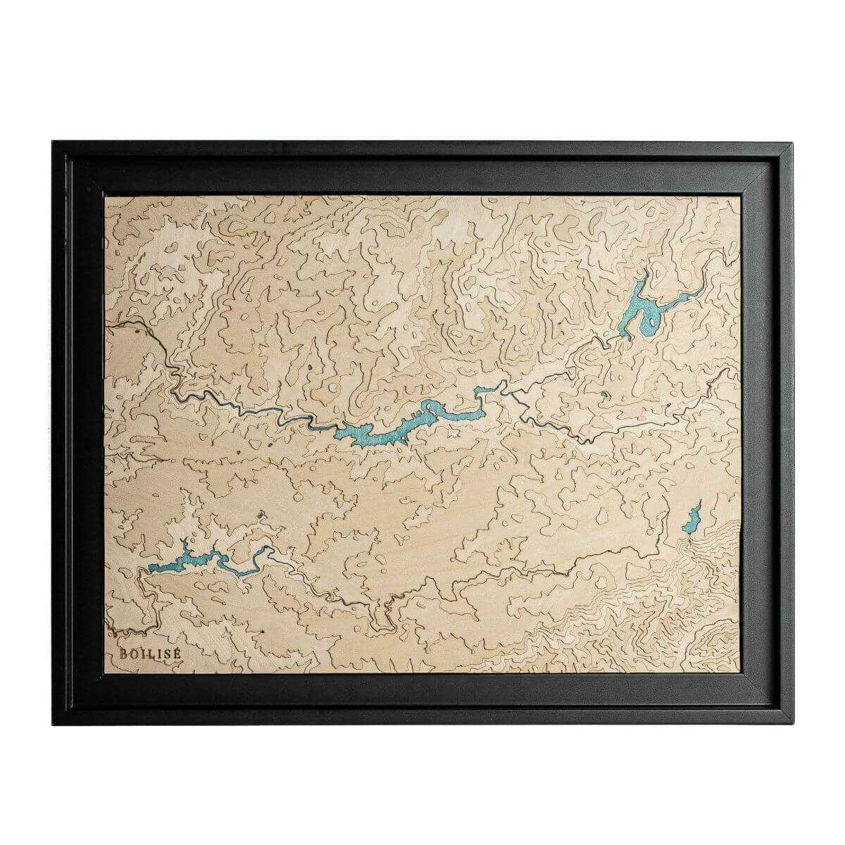 Carte du plateau des lacs du Haut-Languedoc pour décoration originale