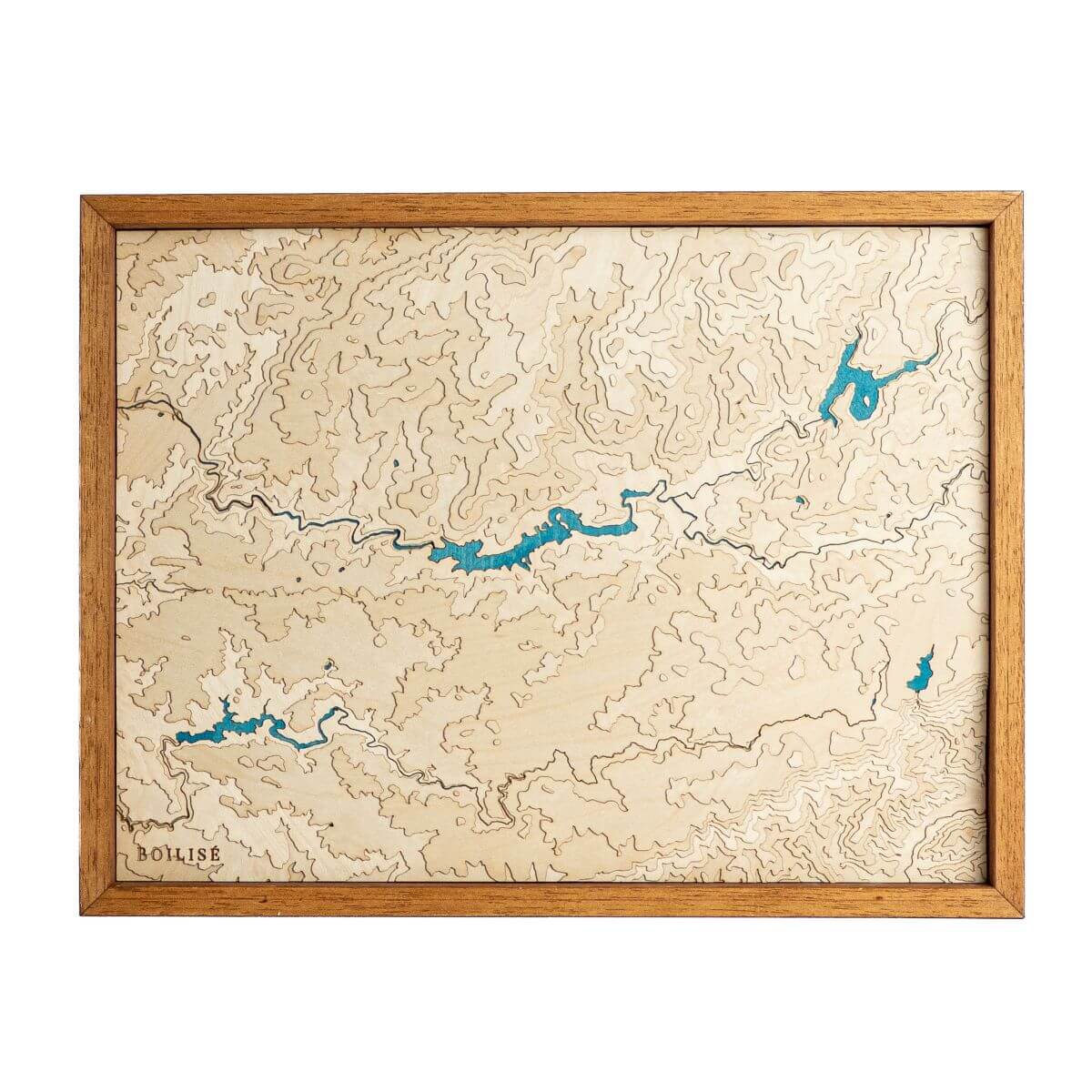 Carte du plateau des lacs du Haut-Languedoc en relief