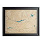 Carte topographique en relief du plateau des lacs du Haut-Languedoc