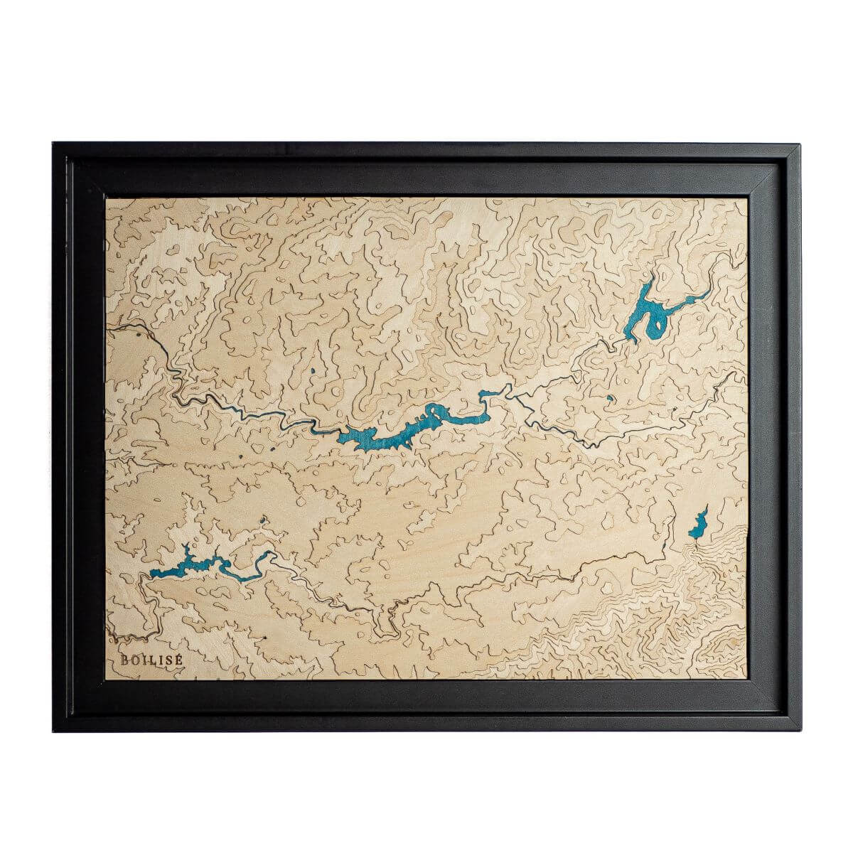 Carte topographique en relief du plateau des lacs du Haut-Languedoc