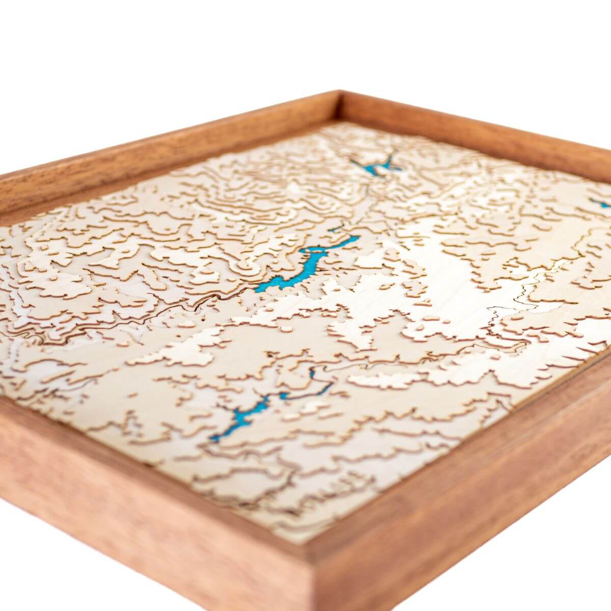Le lac de la Raviège en relief et en bois