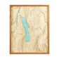 La carte topographique en relief et en bois du lac du Bourget