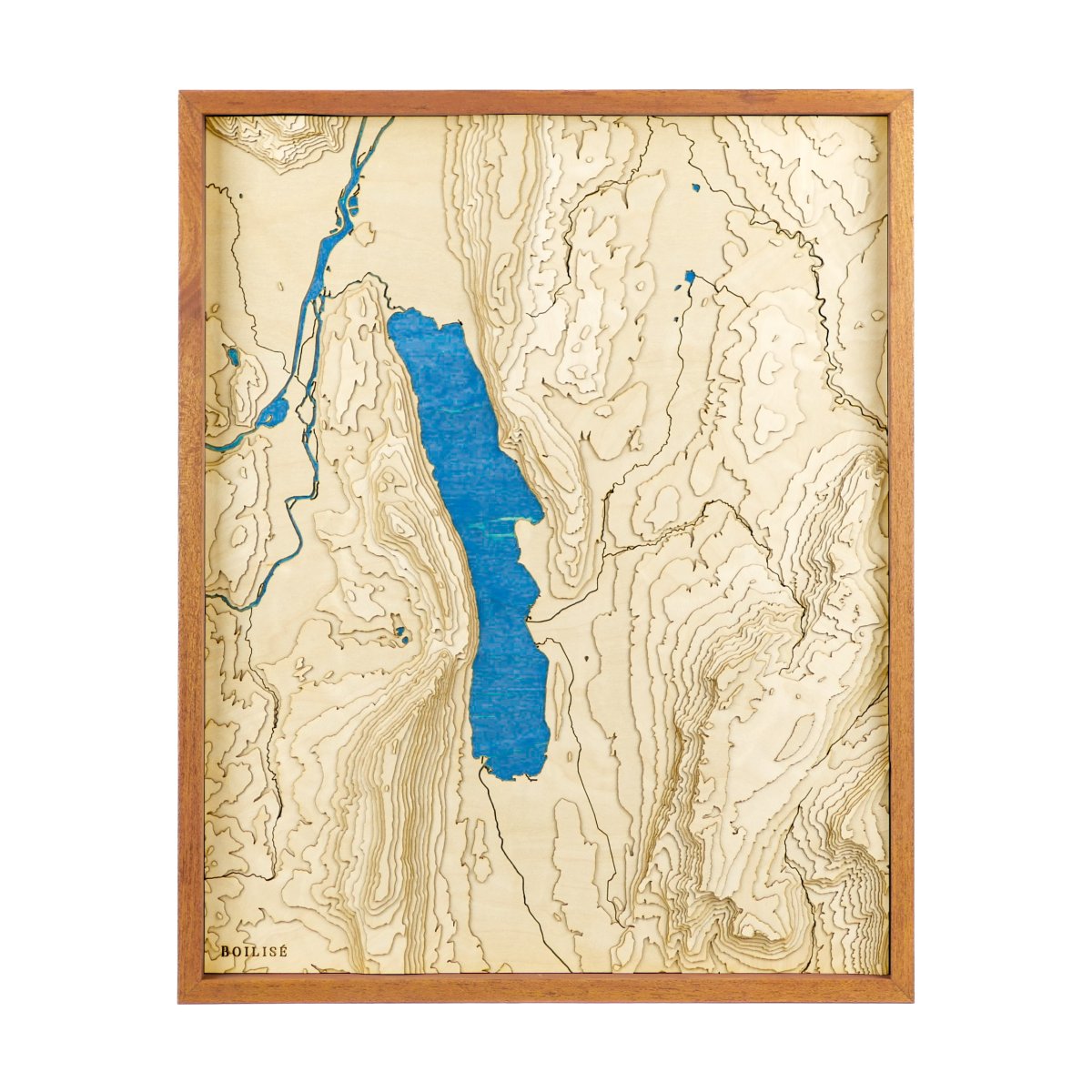 Le relief du lac du Bourget en bois