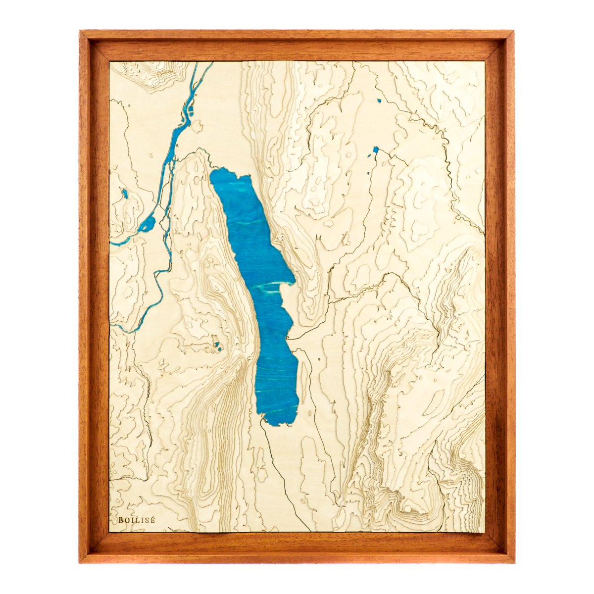 Le lac du Bourget dans un tableau en bois