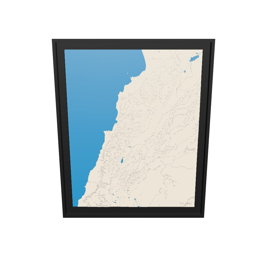Modèle 3D de la carte du Liban