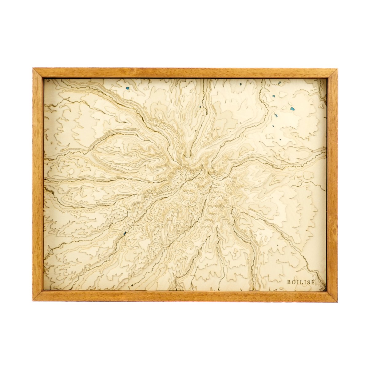 Carte topographique des Monts du Cantal en bois