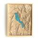 Carte du lac d'Annecy, cadre standard brut et lac turquoise