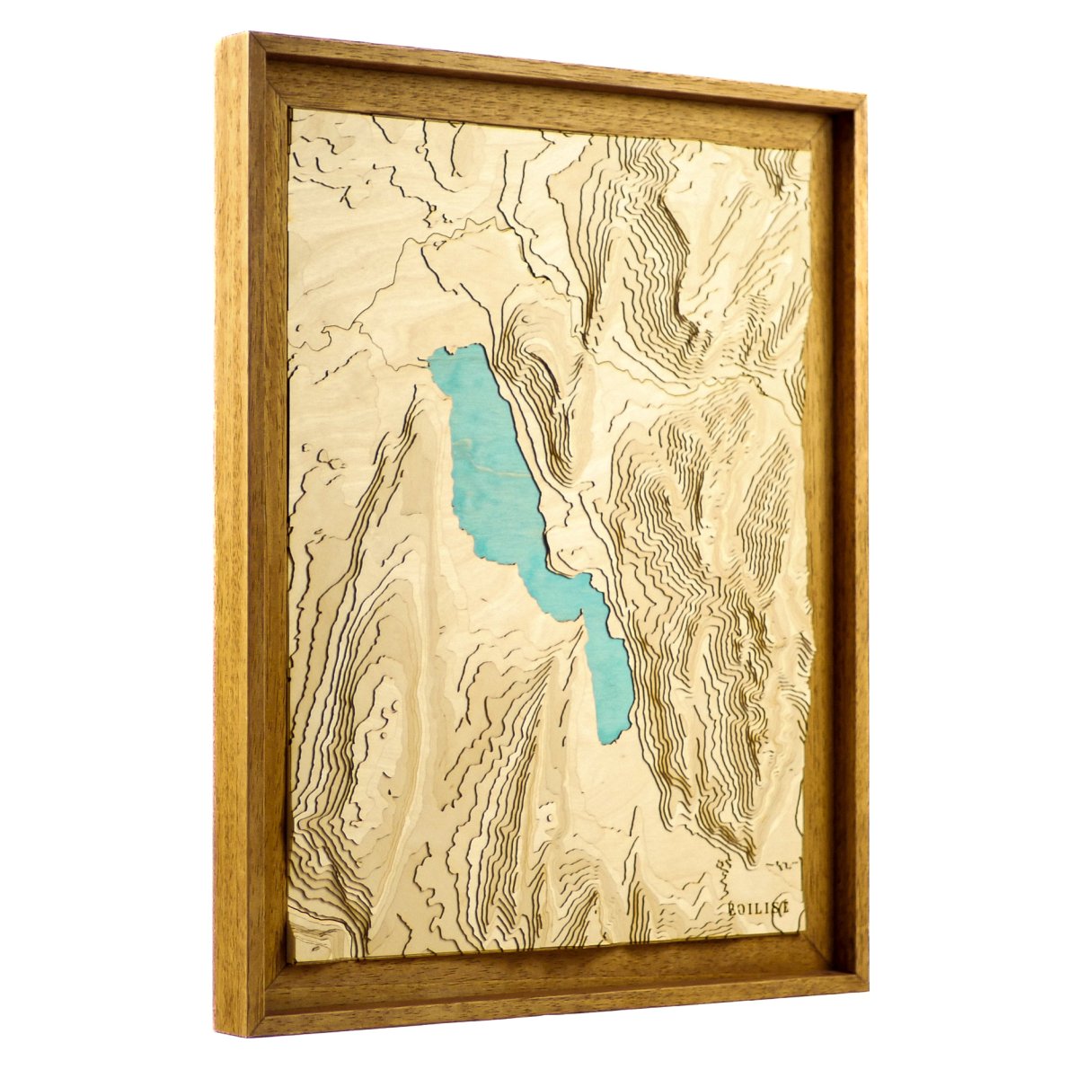 Annecy et son lac, en relief et en bois dans un tableau unique