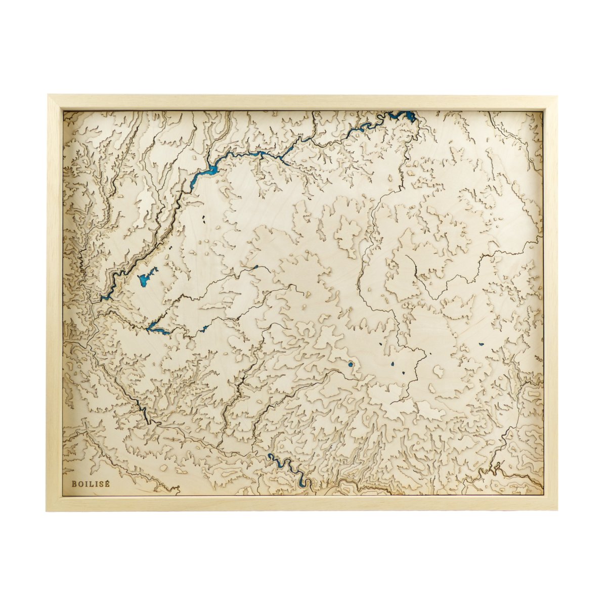 Carte en bois et en relief du massif de l'Aubrac