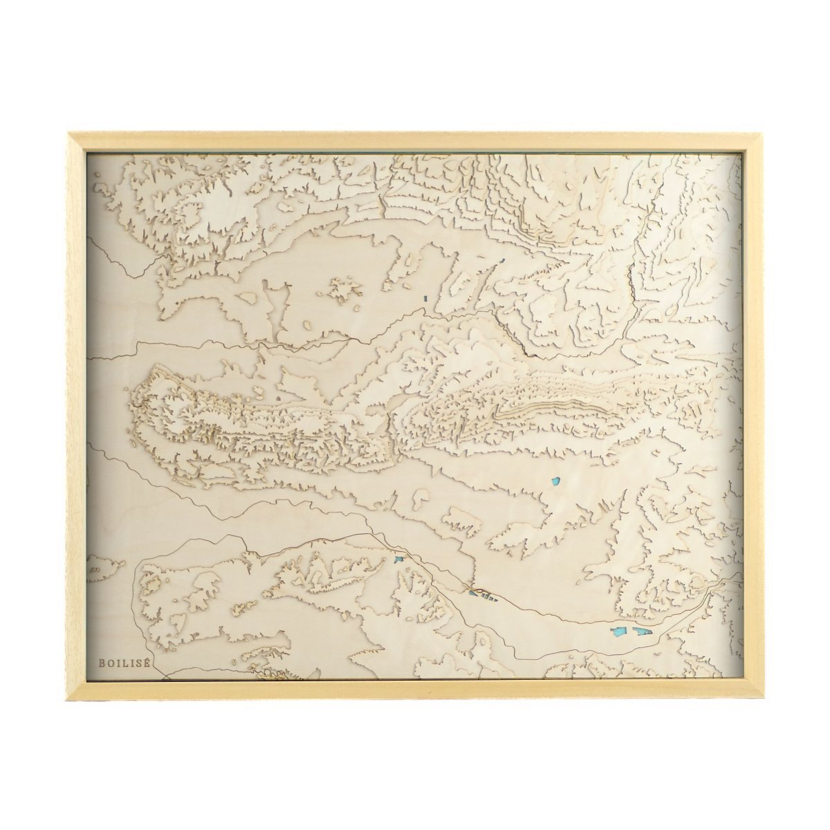 Carte en bois et en relief du massif du Lubéron