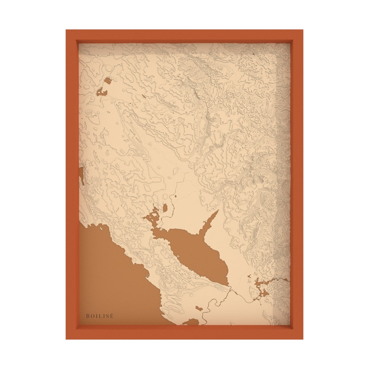 Carte du lac Skadar et de la vallée de Morača (Monténégro)