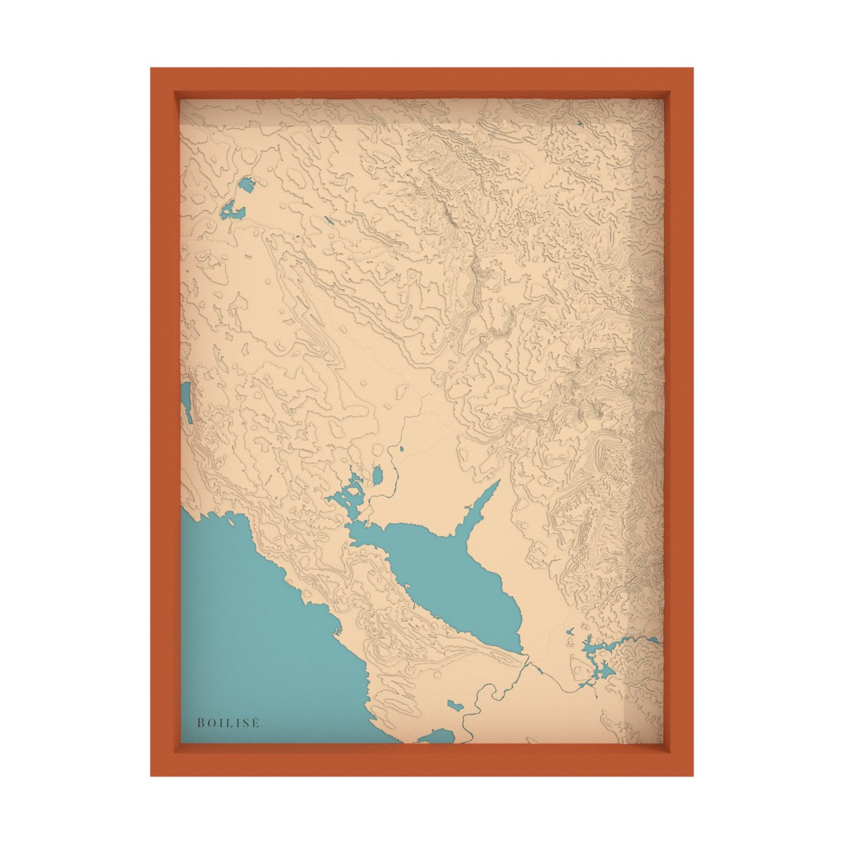Carte du lac Skadar et de la vallée de Morača (Monténégro)