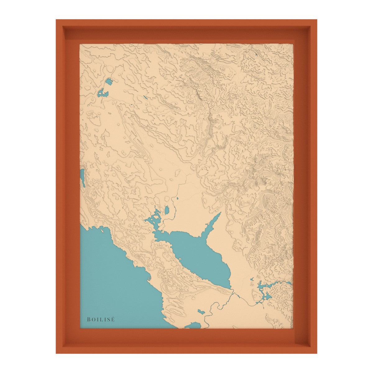 Carte du lac Skadar et de la vallée de Morača (Monténégro)
