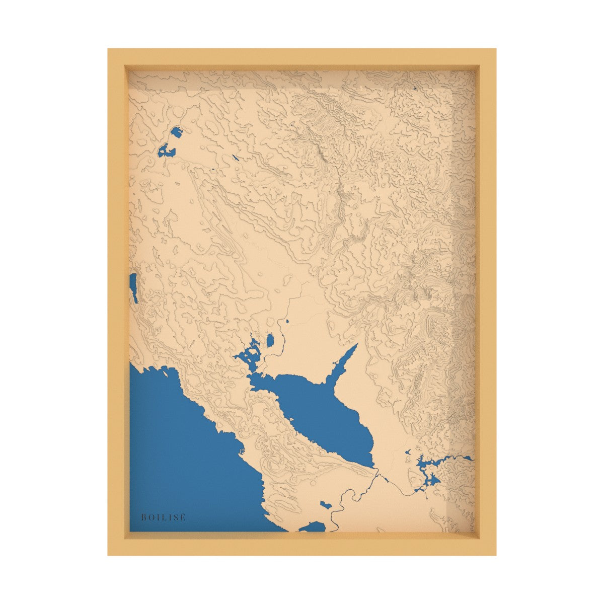 Carte du lac Skadar et de la vallée de Morača (Monténégro)