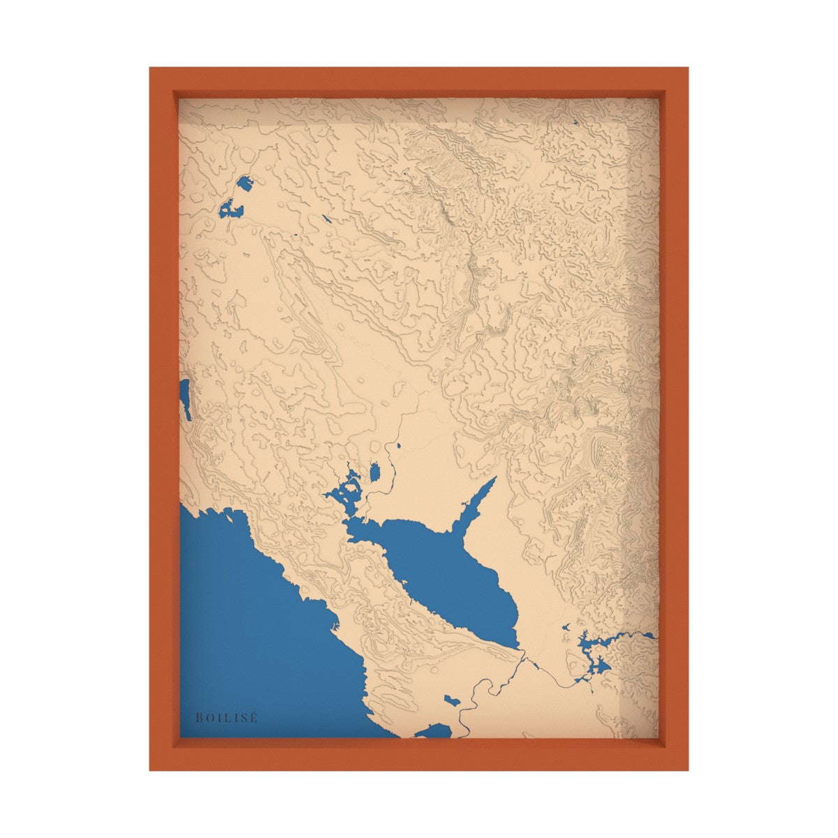 Carte du lac Skadar et de la vallée de Morača (Monténégro)