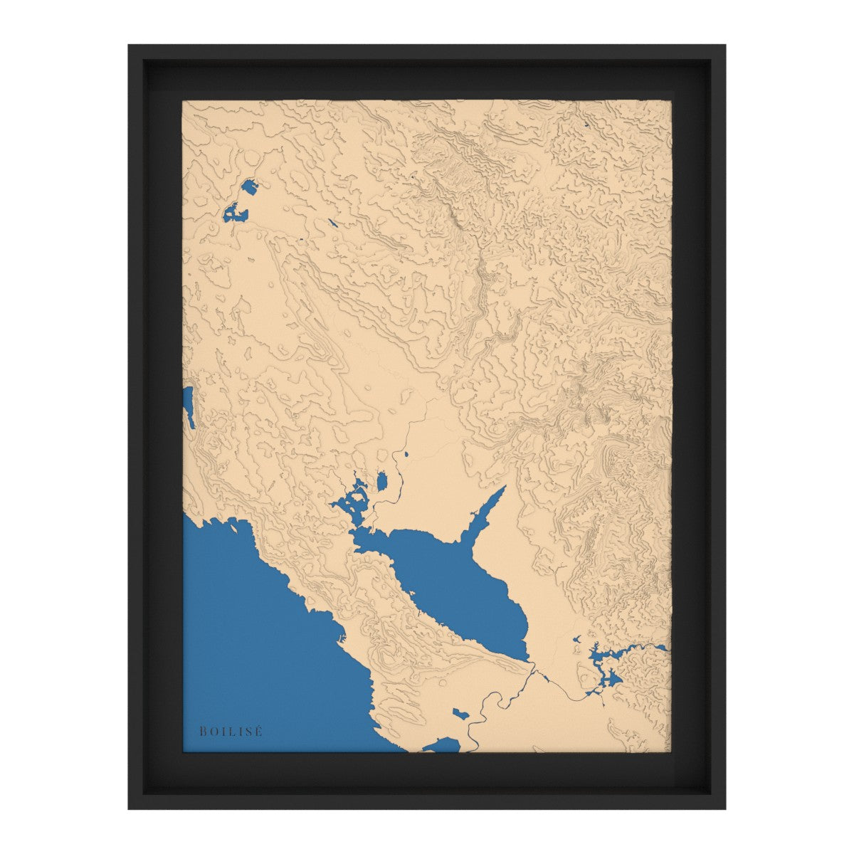 Carte du lac Skadar et de la vallée de Morača (Monténégro)