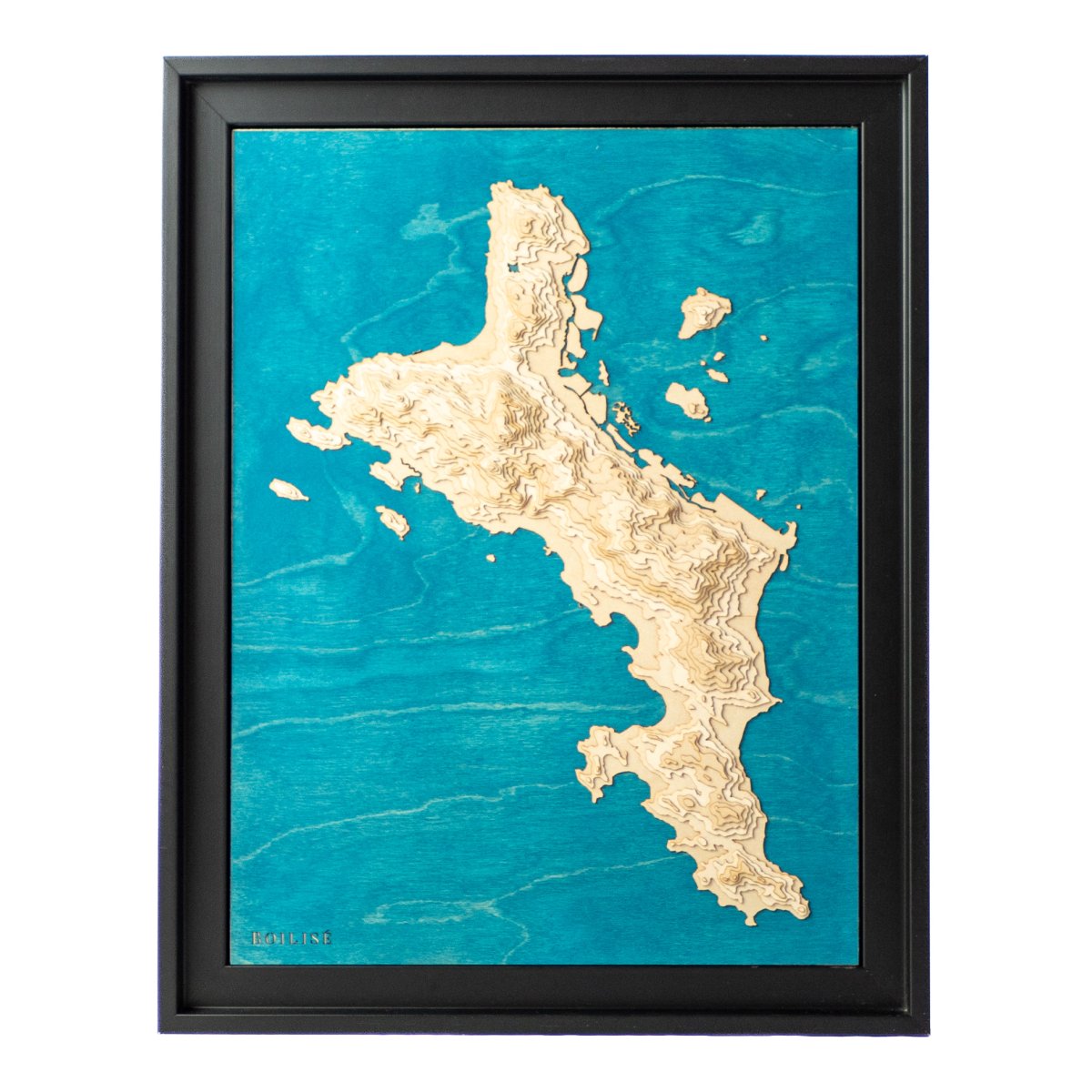 L'île de Mahé (Seychelles) en relief et en bois