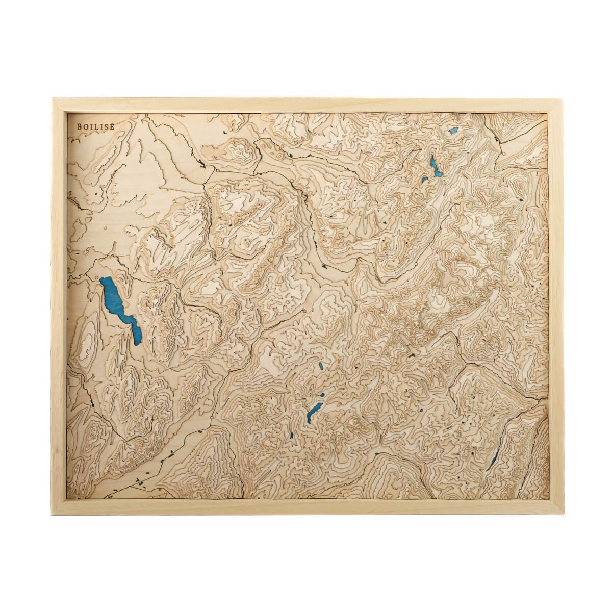 Carte en relief de la Savoie Mont Blanc
