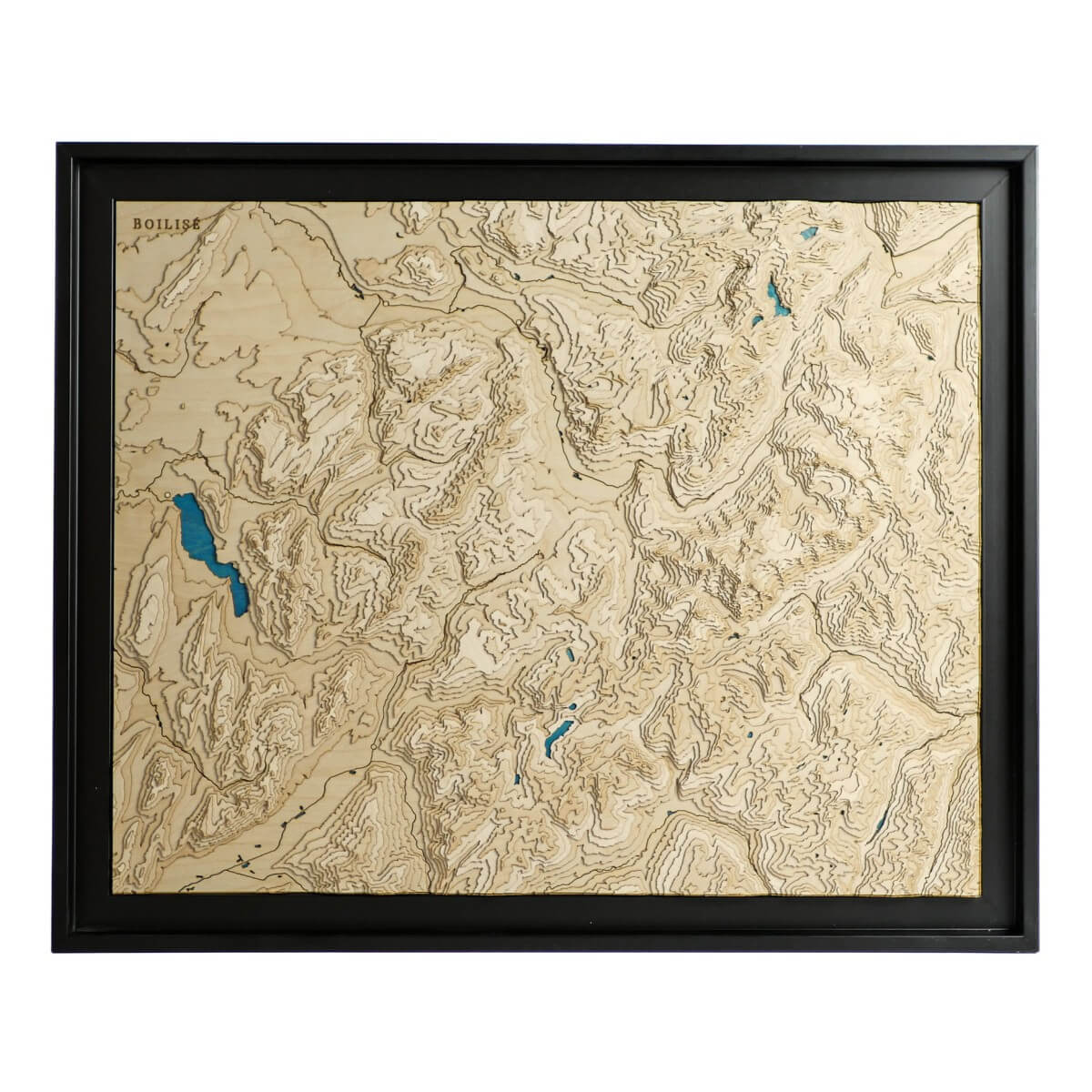 Le relief alpin reproduit à la main en bois