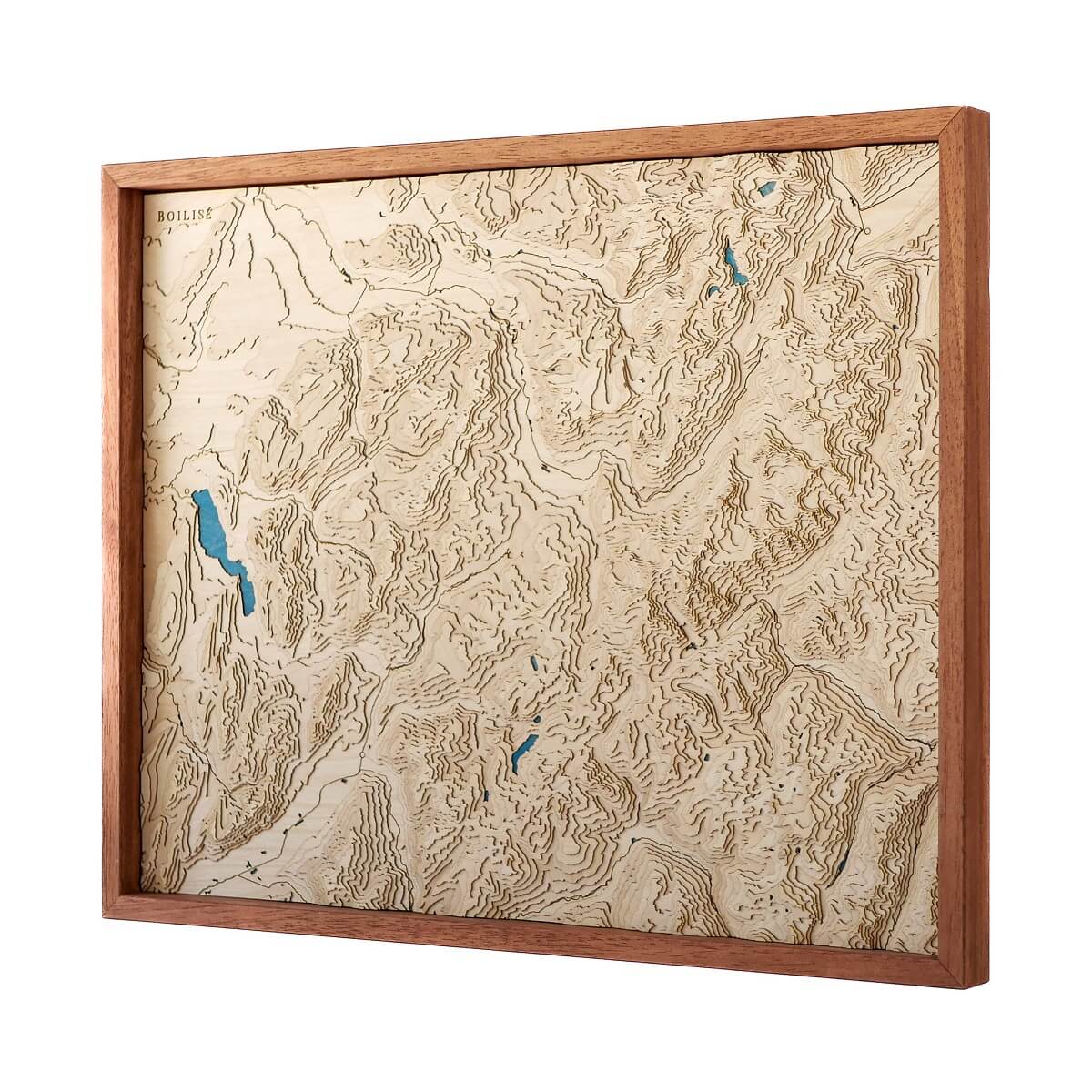 La carte topographique en relief et en bois de la Savoie