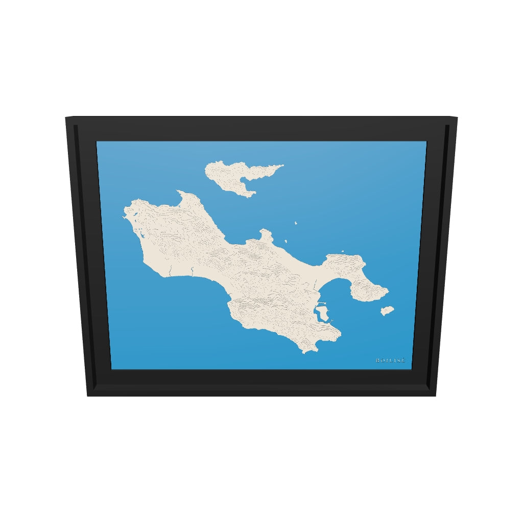 Modèle 3D de la carte de Praslin (Seychelles)
