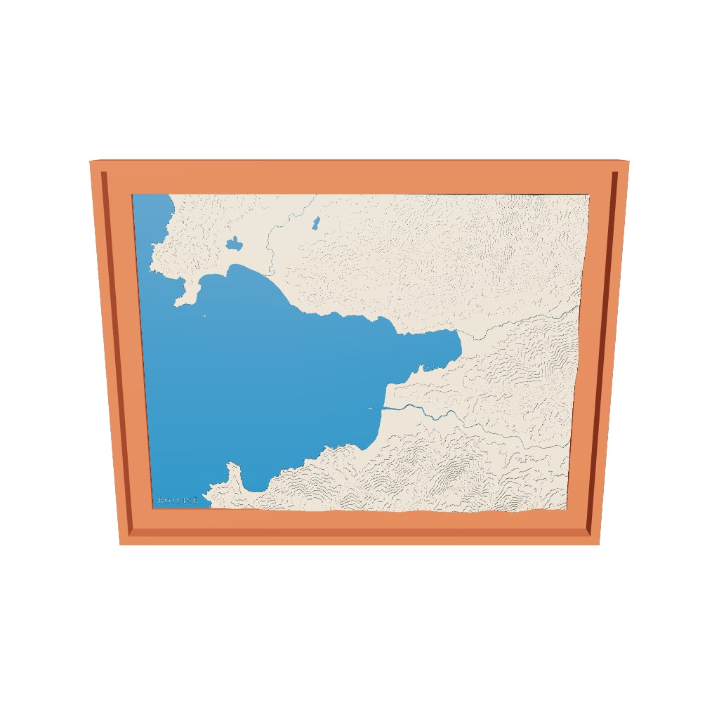 Modèle 3D de la carte de la baie de Propriano