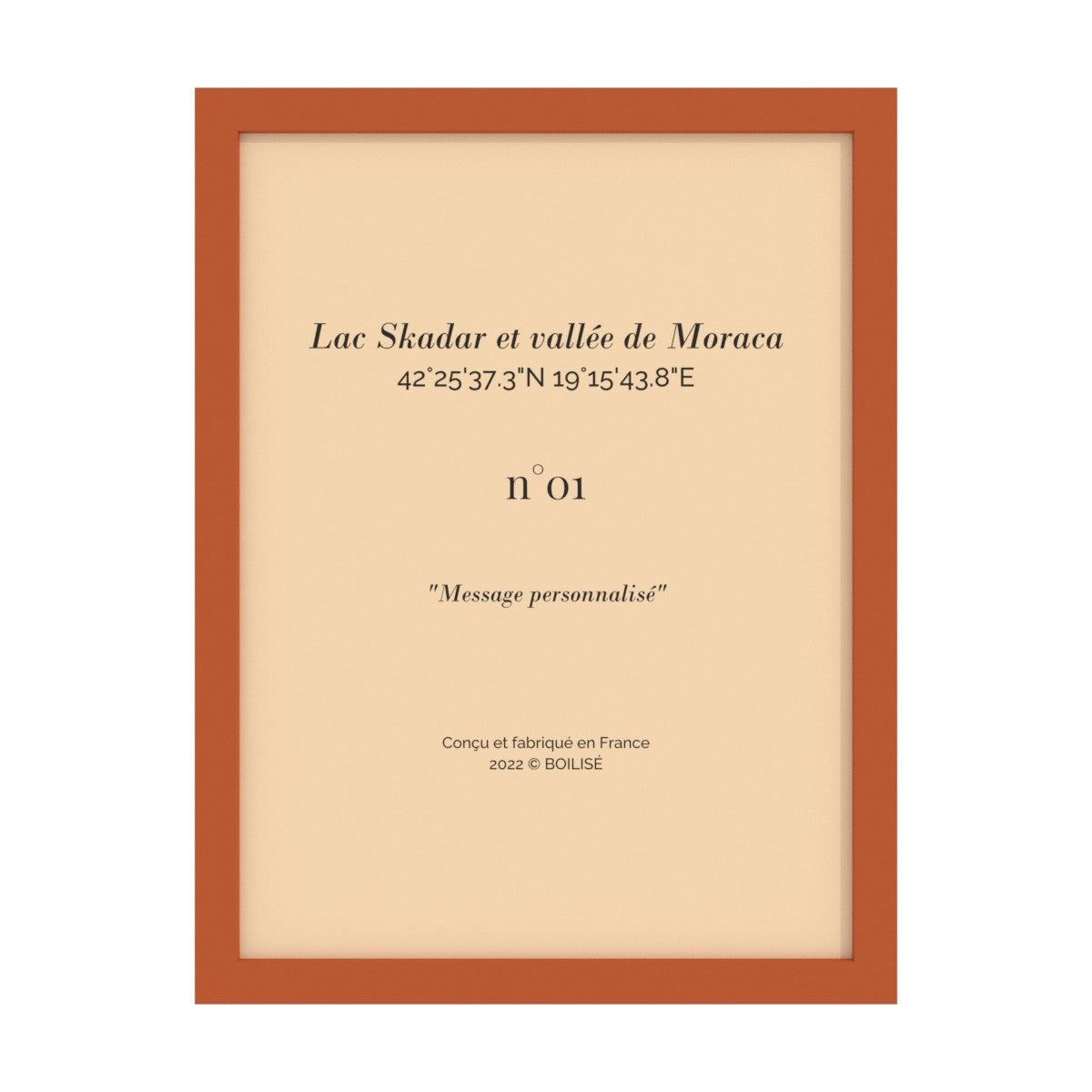 Carte du lac Skadar et de la vallée de Morača (Monténégro)