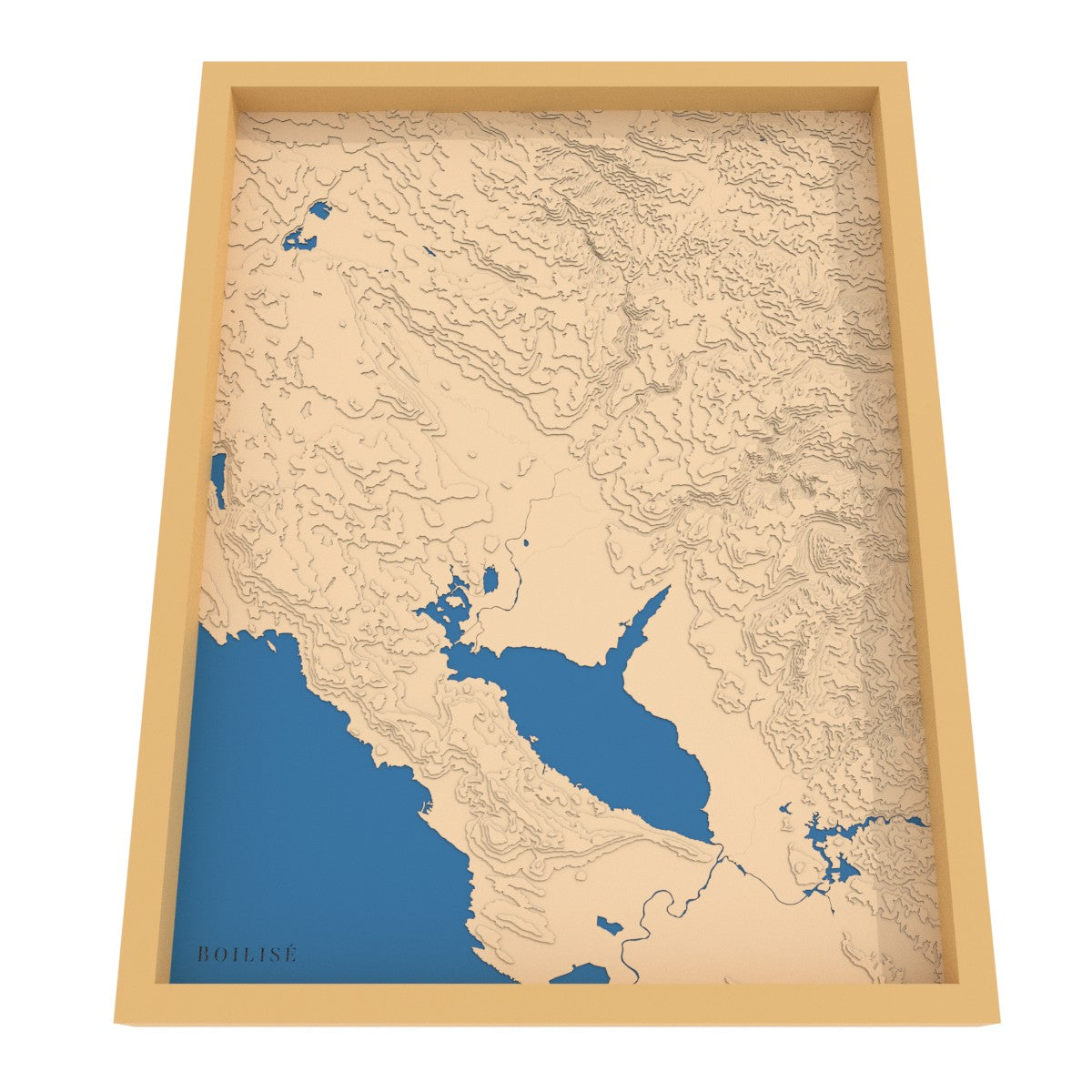Carte du lac Skadar et de la vallée de Morača (Monténégro)