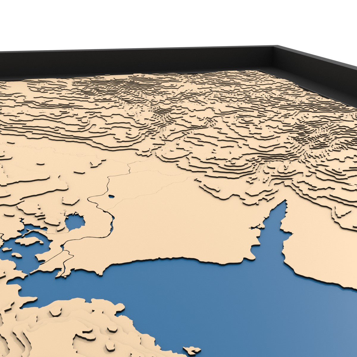 Carte du lac Skadar et de la vallée de Morača (Monténégro)