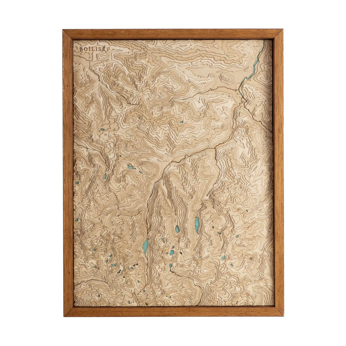 Carte topographique en bois de la vallée de Vicdessos