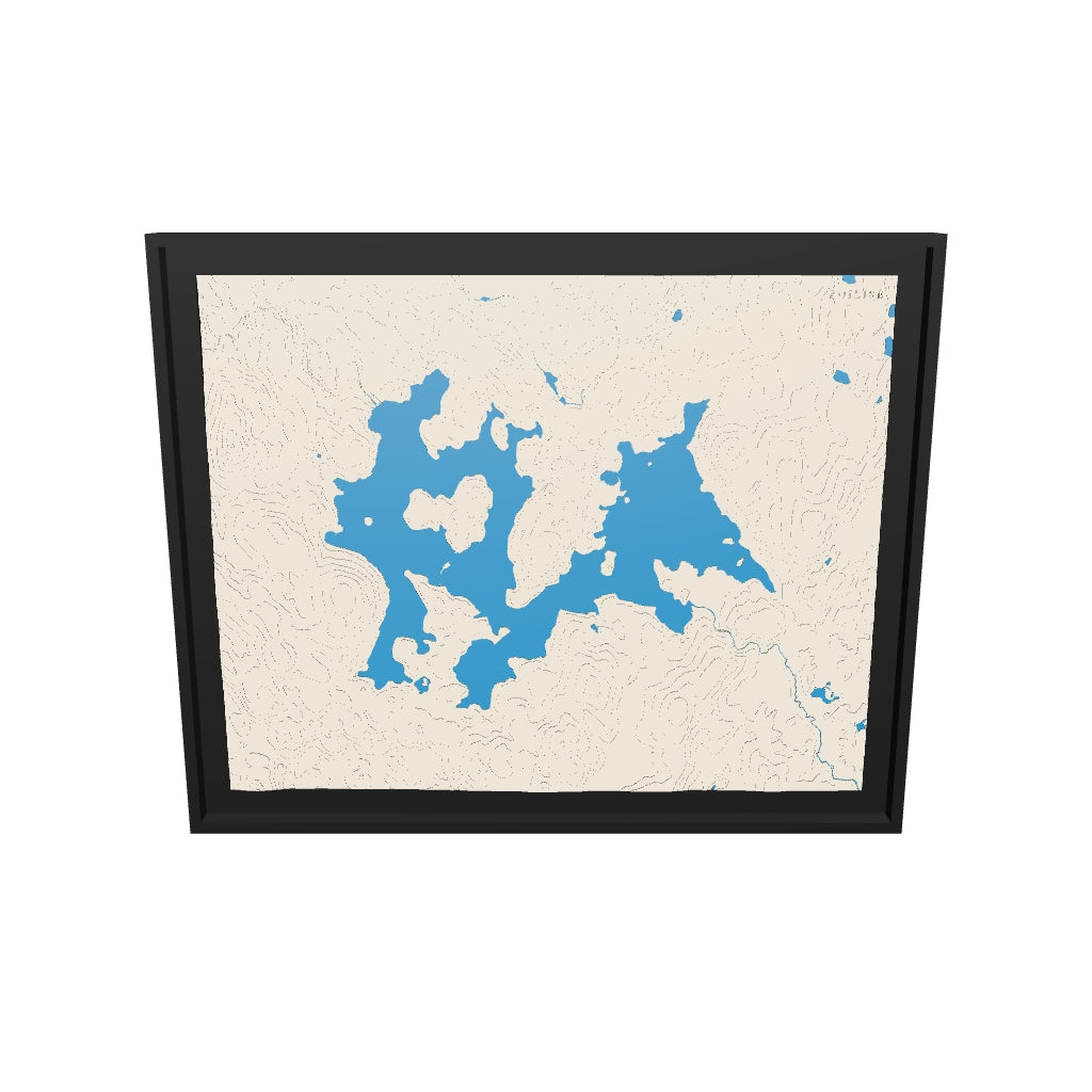 Modèle 3D de la carte du lac de Vassivière